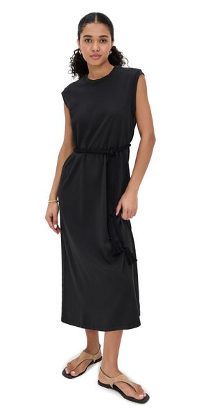 THE GREAT. The Square Tee Dress Almost Black 1