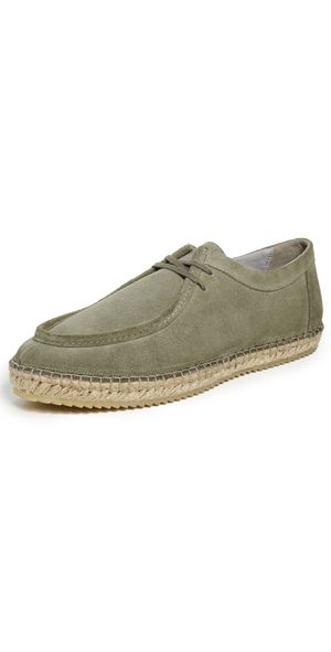 Frescobol Carioca Rodolfo Suede Espadrille Boots Pale Green 43