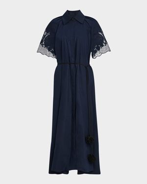 Florentina Linen-Cotton Midi Shirtdress