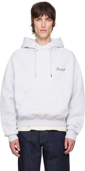 JACQUEMUS Pull à capuche Corto gris