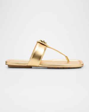 The Dual T Metallic Sandals
