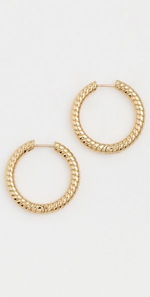 Jennifer Fisher Madison Huggies Yellow Gold One Size