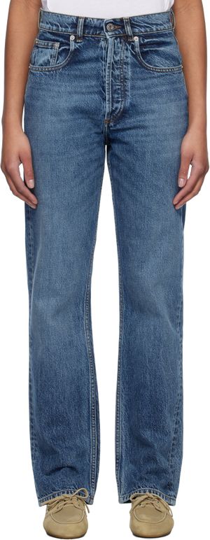 JW Anderson Jean droit bleu à cinq poches