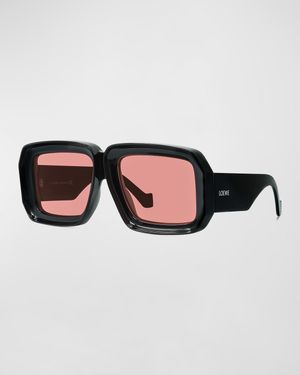 Oversized Square Monochromatic Sunglasses