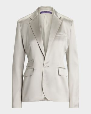 Parker Satin Single-Breasted Jacket