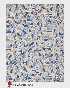 Botanica Hand-Tufted Navy/Ivory Rug, 8' x 10'