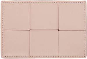 Bottega Veneta Pink Cassette Credit Card Holder