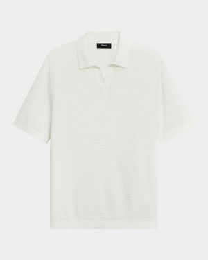 Men's Brenan Knit Short-Sleeve Johnny Collar Polo Sweater