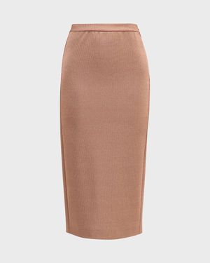 Lurex Bonded Jersey Pencil Skirt