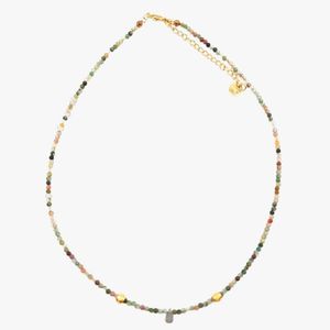 Ginandger - Collier agate indienne - Taille Unique - Vert