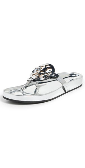 Tory Burch Miller Cloud Sandals Argento 7