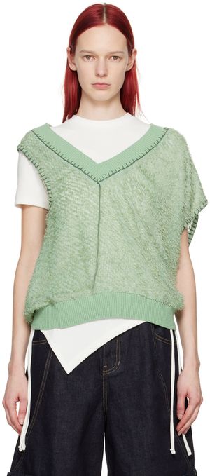 Andersson Bell Green Asymmetrical Vest