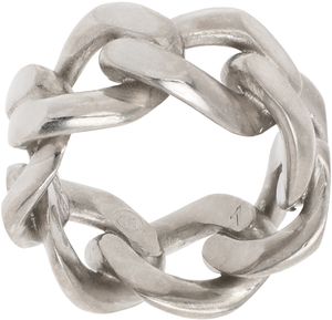 Maison Margiela Bague argentée en chaine