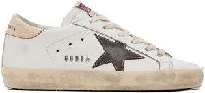 Golden Goose SSENSE Exclusive White & Beige Super-Star Sneakers