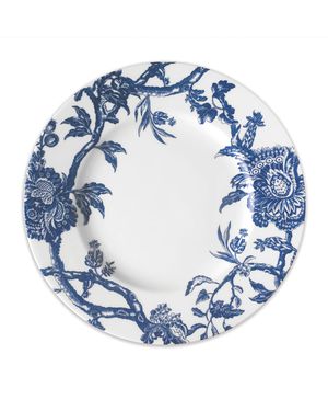 Arcadia Blue Rimmed Dinner Plates, Set of 4