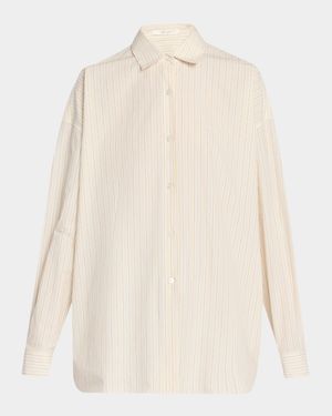 Caster Striped Oversized Button-Down Shirt