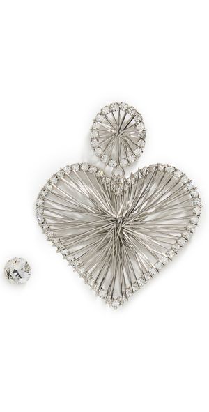 Isabel Marant Asymmetric Earrings Transparent/Silver One Size