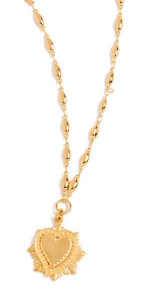 Brinker + Eliza Heart On Fire Necklace Gold One Size