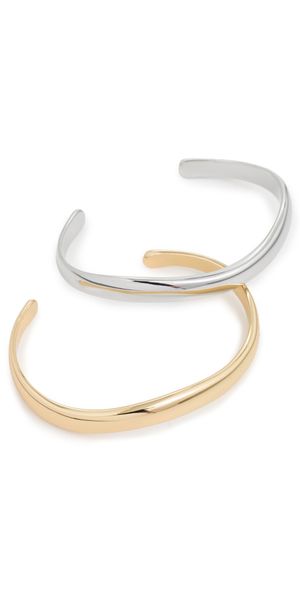 SHASHI Ross Cuff Bracelets Gold/Silver One Size