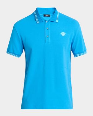 Men's Pop Medusa Tipped Polo Shirt