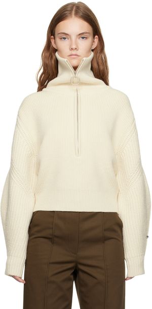 RECTO Off-White Half-Zip Polo