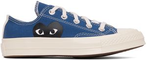 COMME des GARÇONS PLAY Blue Converse Edition Chuck 70 Sneakers