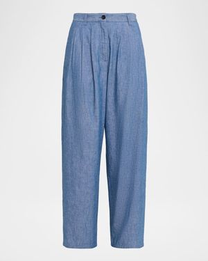 Rufos Twill Wide-Leg Pants