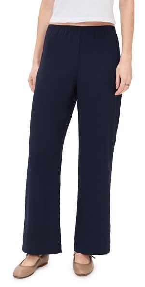 DONNI. The Crepe Simple Pants 3 Navy XXL