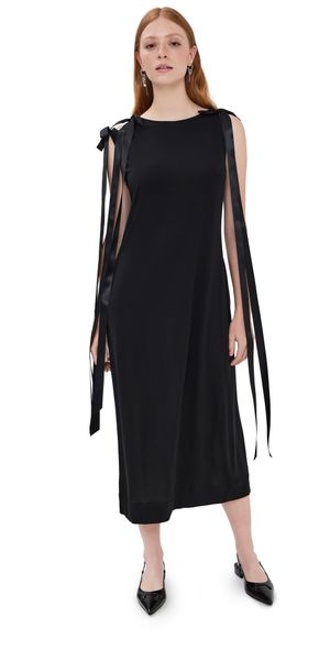 Simone Rocha Bow Ribbon Tail Dress Black XS