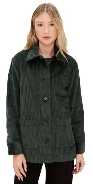 Madewell Corduroy Chore Jacket Graphite Green XL