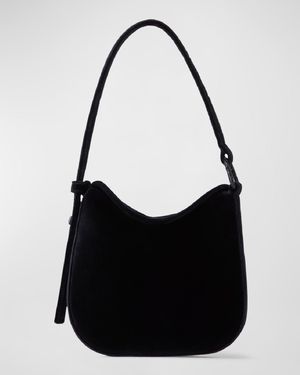 Anna Mini Velvet Hobo Bag