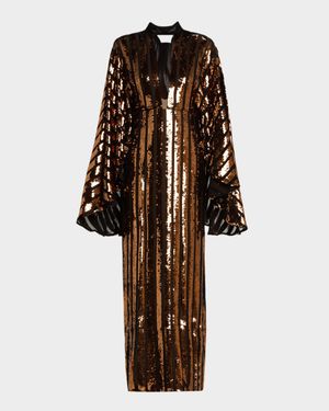 Crystal Whispers Sequined Gown