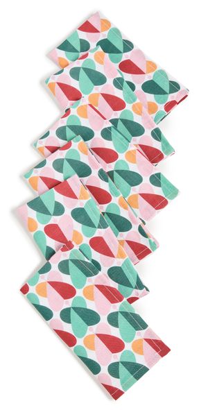 La DoubleJ Set of 6 Large Linen Napkins Farfalle One Size