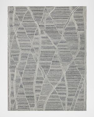 Tangiers Hand-Tufted Gray/Ivory Rug, 8' x 10'