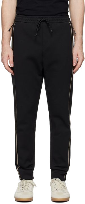 BOSS Black Logo-Embossed Sweatpants