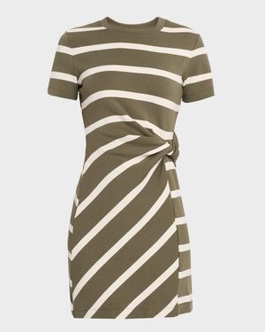 Cody Stripe Short-Sleeve T-Shirt Dress