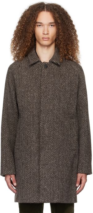 Sunspel Brown Buttoned Coat