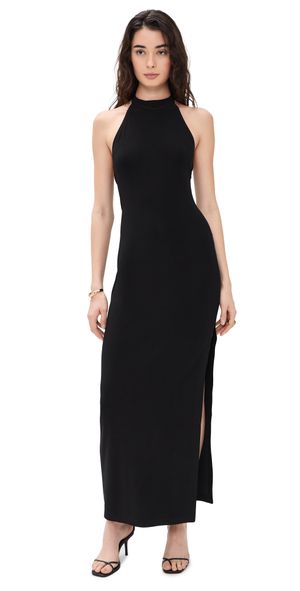 Norma Kamali Halter Long Dress Black XS