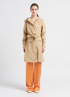 Rains - Trench imperméable à capuche - Taille L - Beige