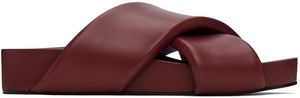 Jil Sander Sandales à enfiler rembourrées rouges
