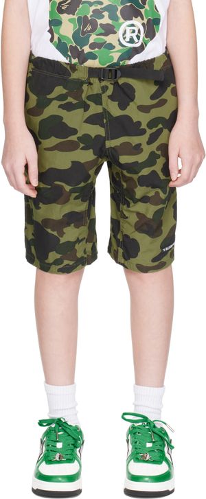 BAPE Kids Khaki 1st Camo Climbing Shorts