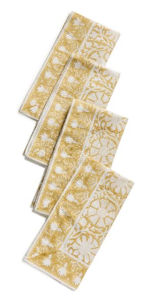 Kim Seybert Provence Napkins Set of 4 Yellow One Size