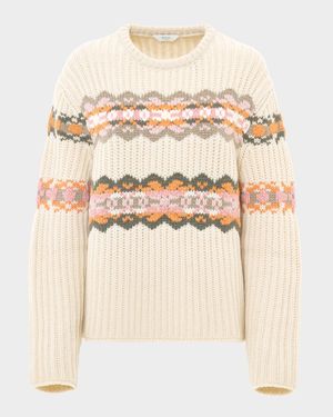 Freya Fair Isle Cashmere Crewneck Sweater