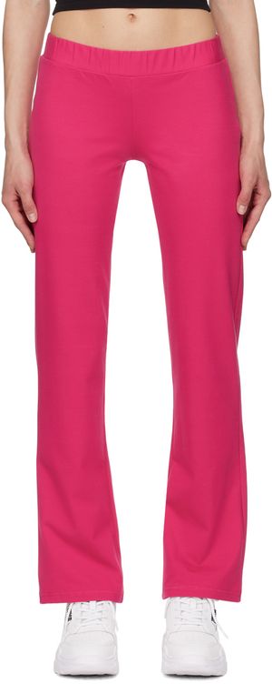 Versace Jeans Couture Pink Crystal-Cut Lounge Pants