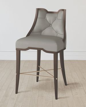 Logan Leather Counter Stool, 26"