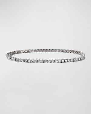 18k White Gold 71-Diamond Tennis Bracelet, 3.30tcw