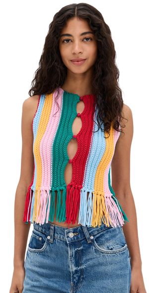 Line & Dot Chlo Top Rainbow L