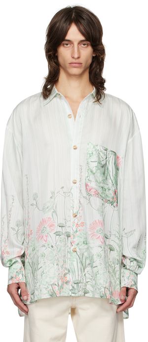 King & Tuckfield Chemise surdimensionnée verte à poche
