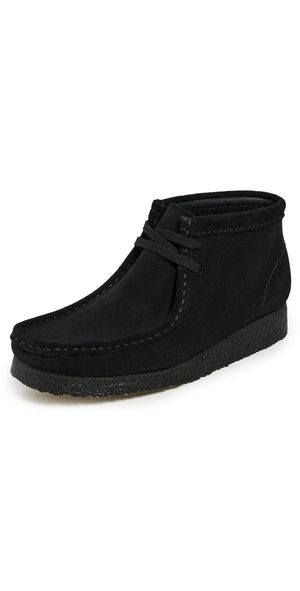 Clarks Wallabee Boots Black Suede 10