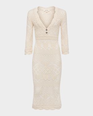 Doive Pointelle Midi Dress